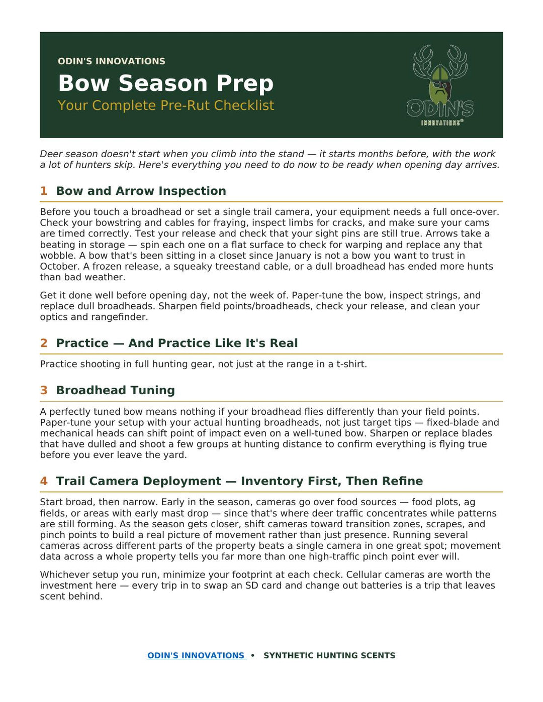 Bow Hunter Preparation Guide for Deer Season
